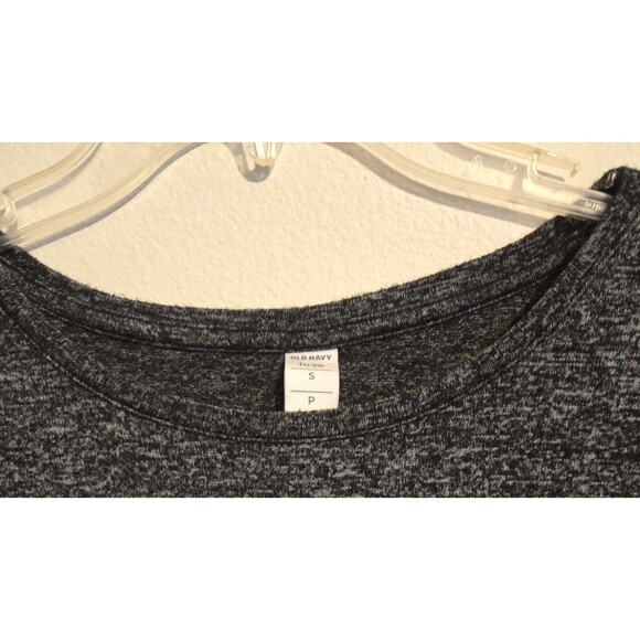 Old Navy Luxe Womens Small Black V‎ Neck Tunic Short Sleeve Round Hem Tee Shirt - Picture 3 of 5